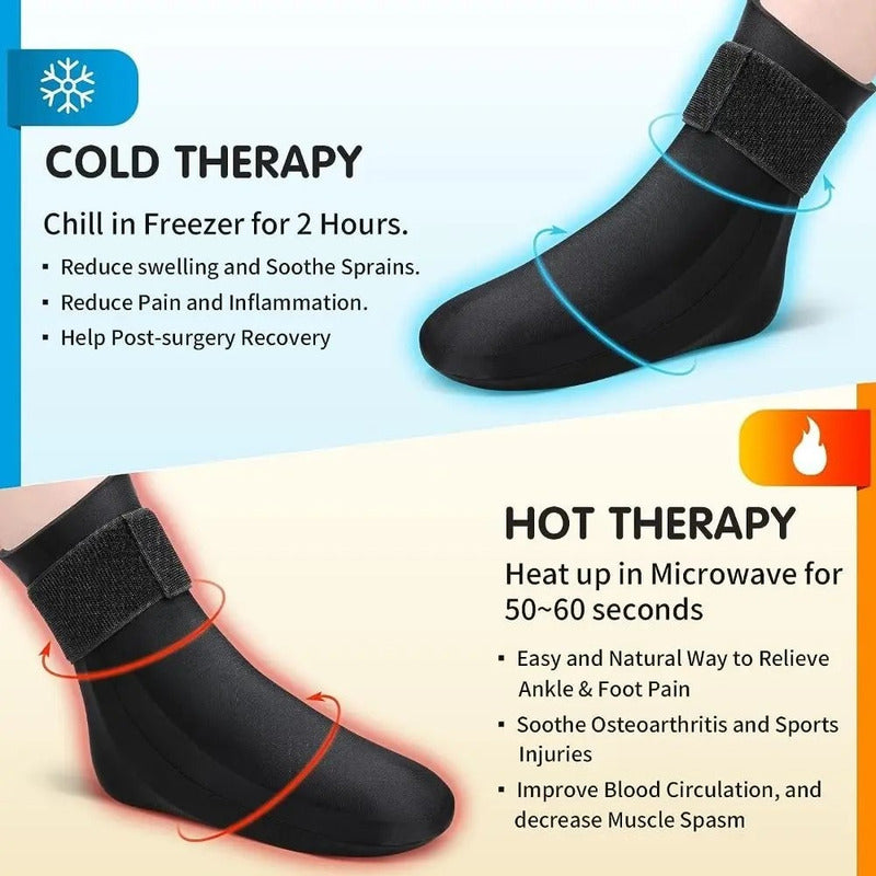 Tobillera/calceta Gel Frío Calor Para Dolor Esguince Tendón