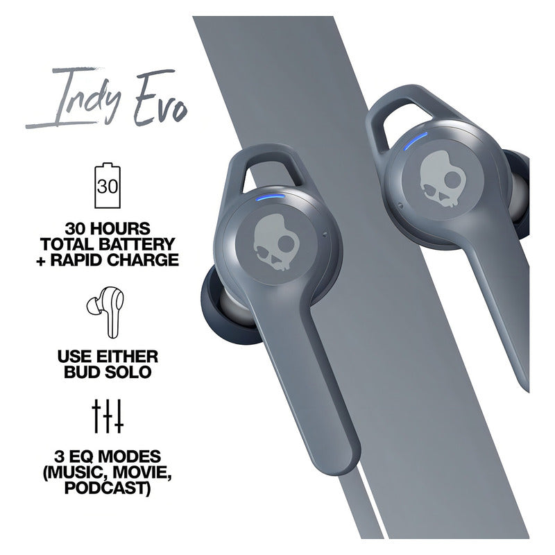 Audífonos Inalámbricos Skullcandy Indy Evo True Gris Gris