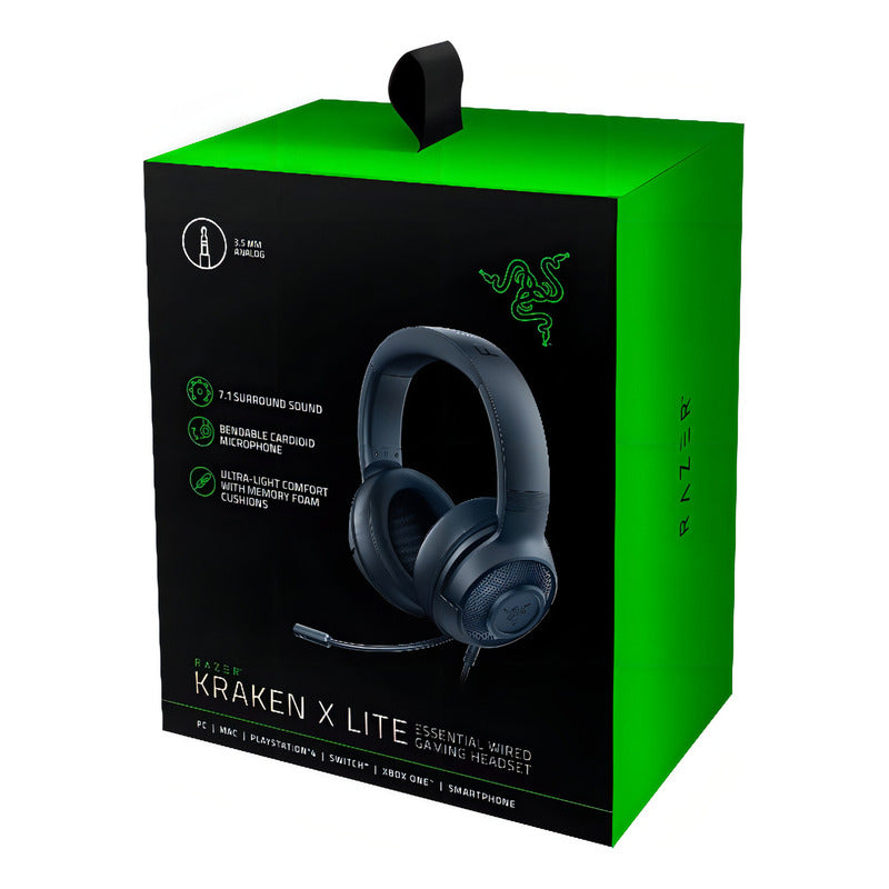 Audifono Gamer C/microf Razerkraken X Lite Black Caja Dañada