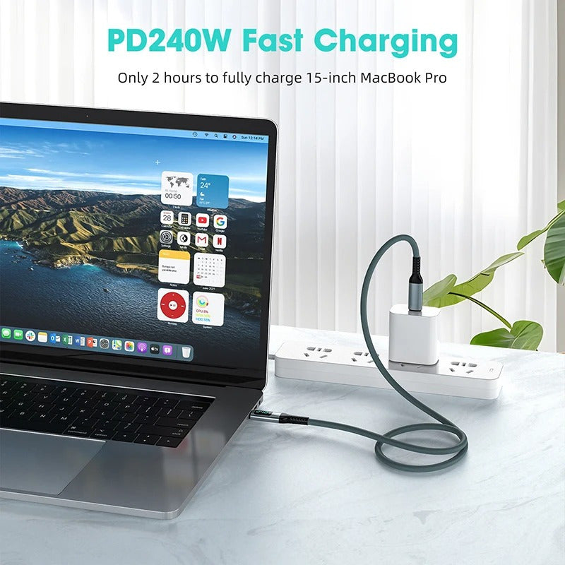 Cable Usb4 C A C240w Pantalla 40gbps Video8k Carga Rápida 2m