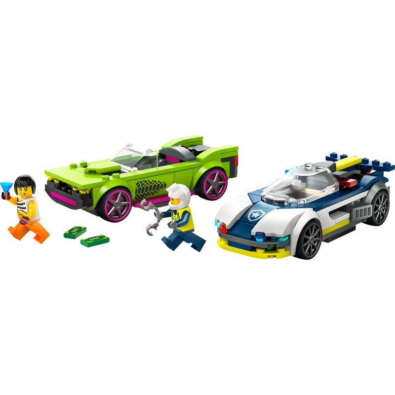 Lego City Police Car And Muscle Car Chase