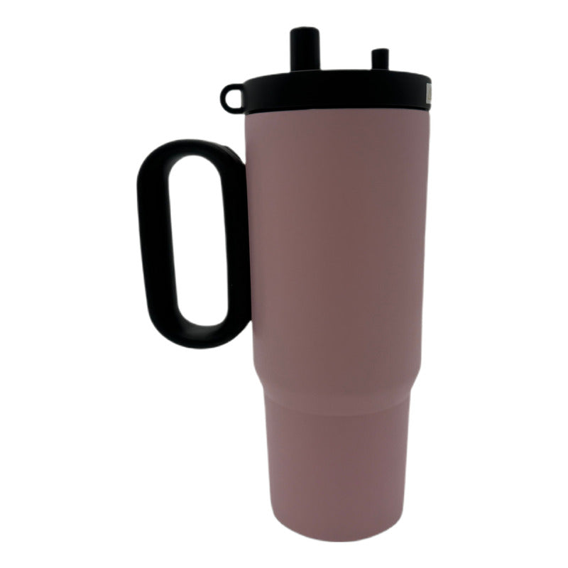 Vaso Termo Metal Acero Inoxidable 750ml Capacidad Popote