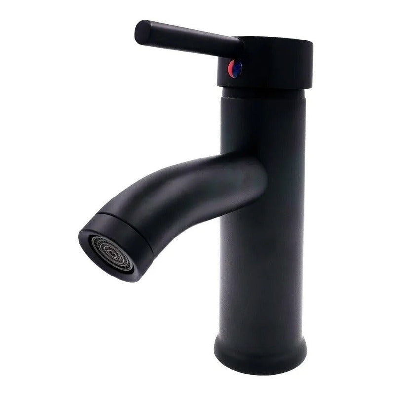 Grifo Monomando Mezclador Lavabo Negro Mate