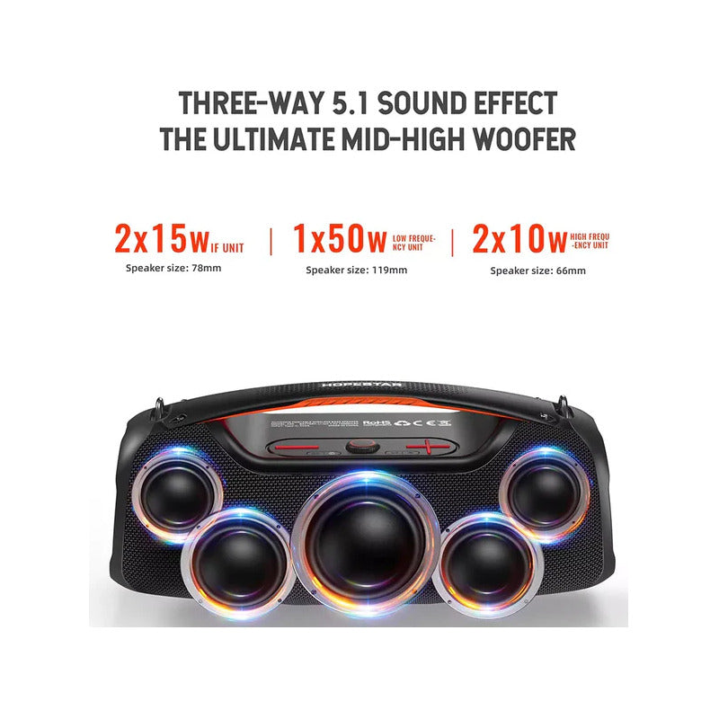 Altavoz Bluetooth Portátil Alta Potencia Hopestar A60 Ipx6
