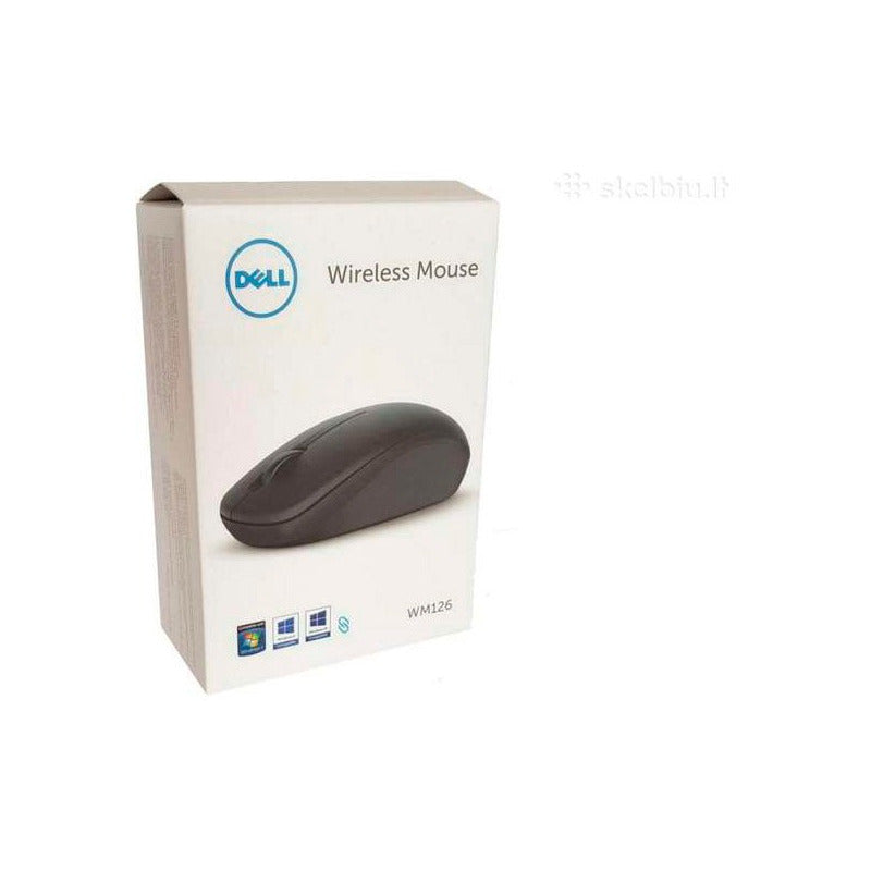 Mouse Óptico Inalámbrico Dell - Wm126, Negro Black Black