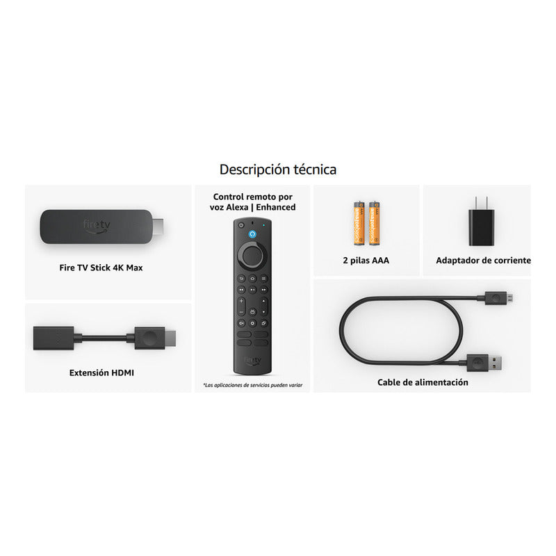 Amazon Fire Tv Stick 4k Ultra Hd Max 16gb Wi-fi 6e Color Neg