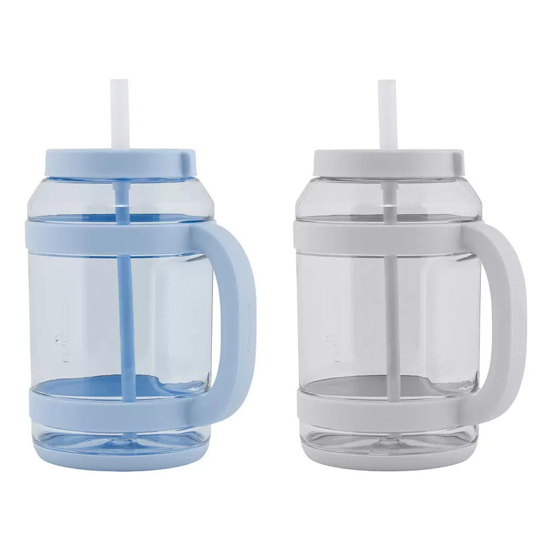 Reduce Juego De 2 Botellas De Agua De 2.3l Azul/gris Claro