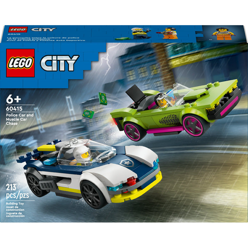 Lego City Police Car And Muscle Car Chase
