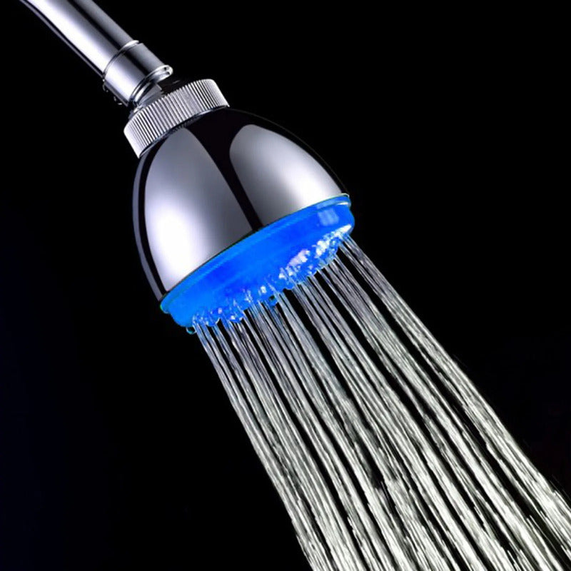 Regadera Led 3 Colores Temperatura Antisarro Abs Cromado A4