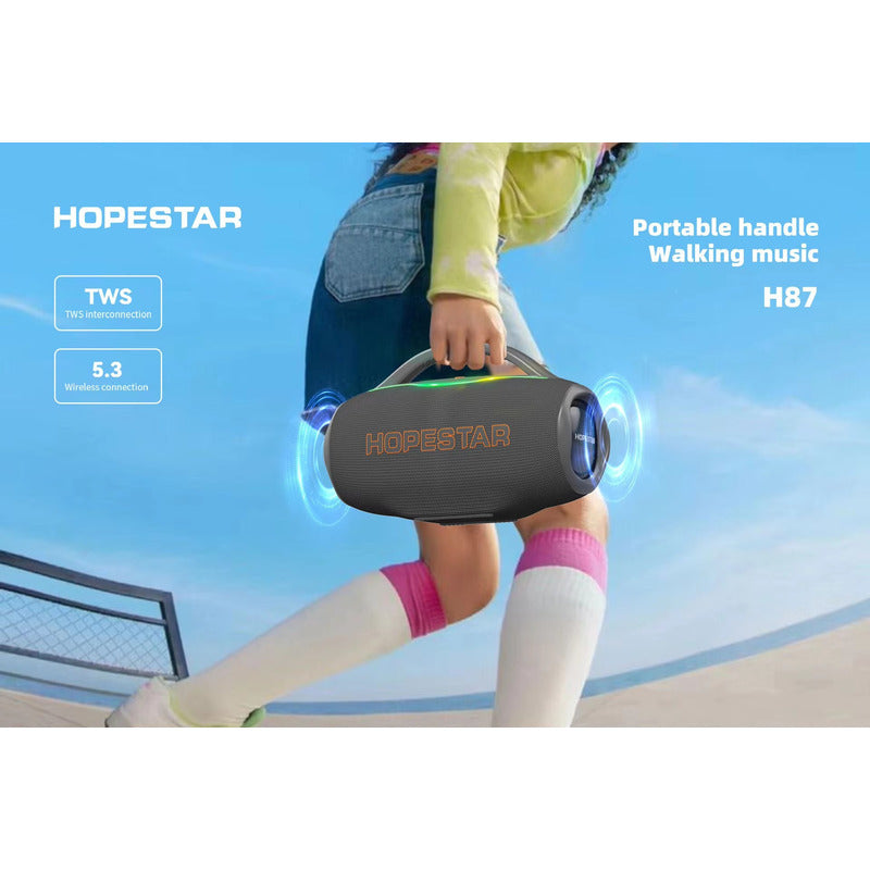 Altavoz Bluetooth Portátil Alta Potencia Hopestar H87 Ipx6 Negro