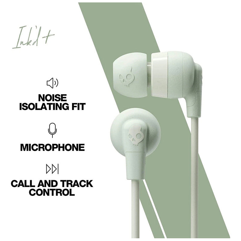 Audífonos Skullcandy Inkd+ Alámbricos In-ear Menta