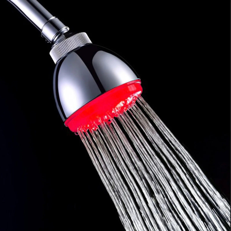 Regadera Led 3 Colores Temperatura Antisarro Abs Cromado A4