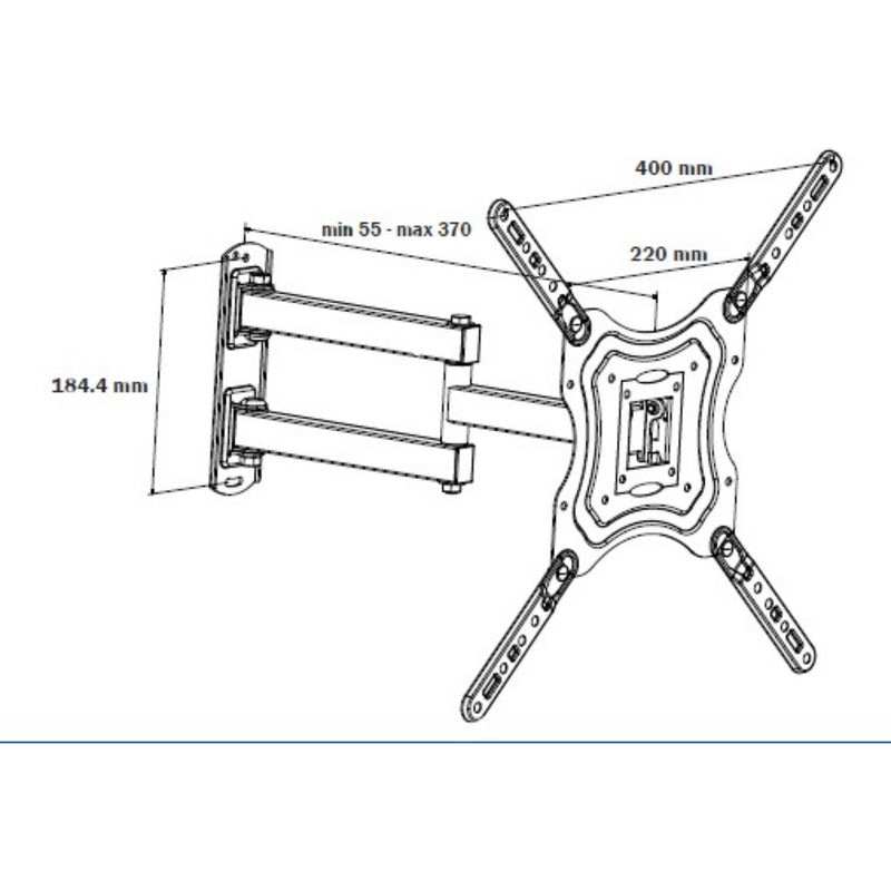 Soporte Tv 37-55 Brazo Giratorio Inclinable 25kg St9004