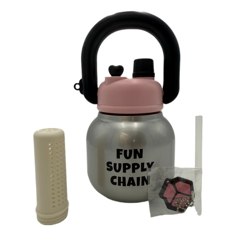 Vaso Termo Metal Acero Inoxidable 650ml Capacidad Popote