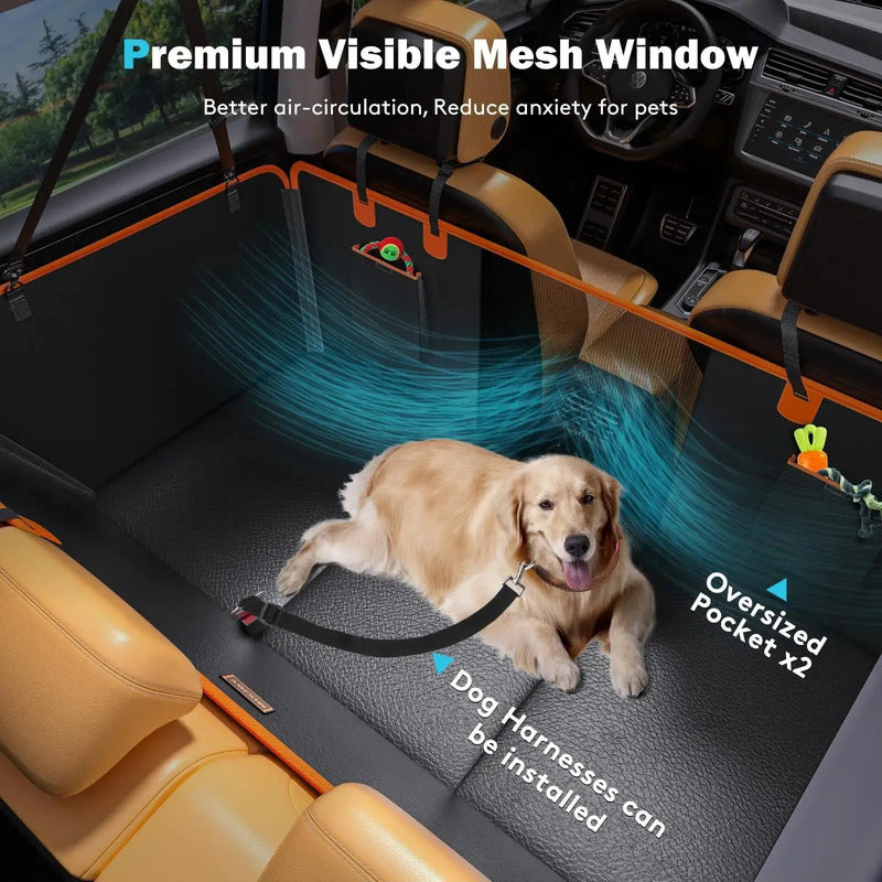 Protector Asiento Auto Perro Base Rígida Espacio Extra 40%