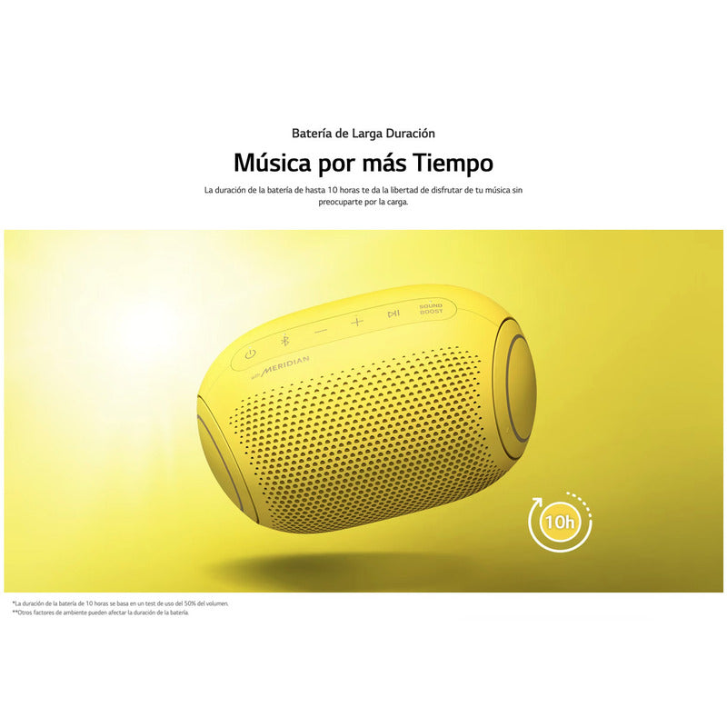 Bocina Bluetooth LG Xboom Go Pl2 Color Sour Lemon