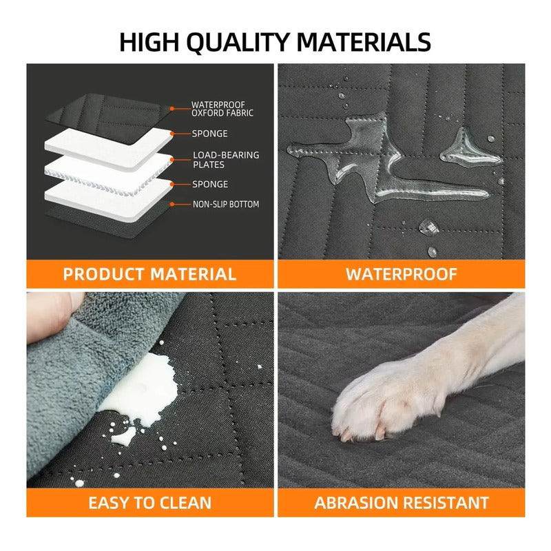 Protector Asiento Auto Perro Base Rígida Tipo Cama Con Bolsa