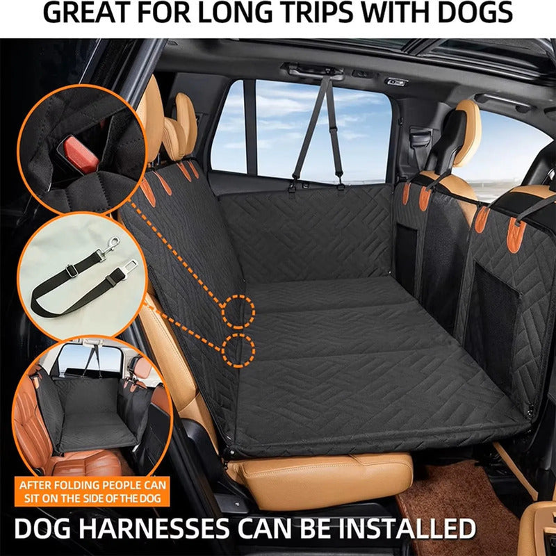 Protector Asiento Auto Perro Base Rígida Tipo Cama Con Bolsa
