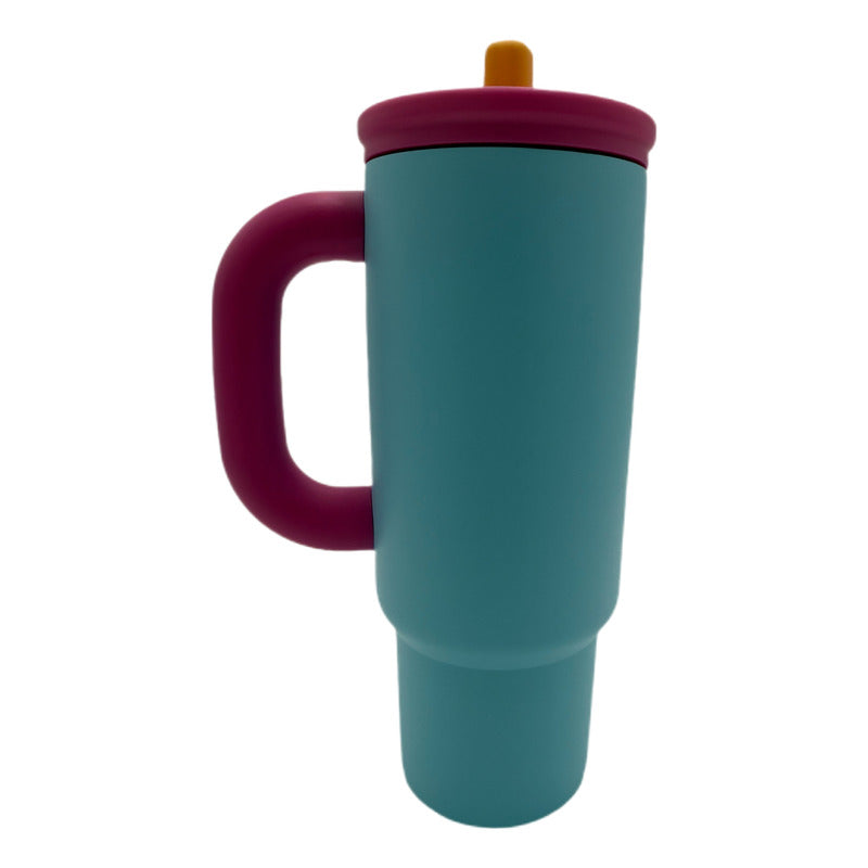 Vaso Termo Metal Acero Inoxidable 700ml Capacidad Popote