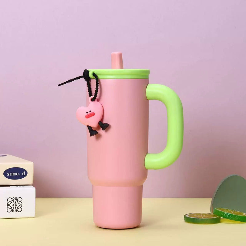 Vaso Termo Metal Acero Inoxidable 700ml Capacidad Popote