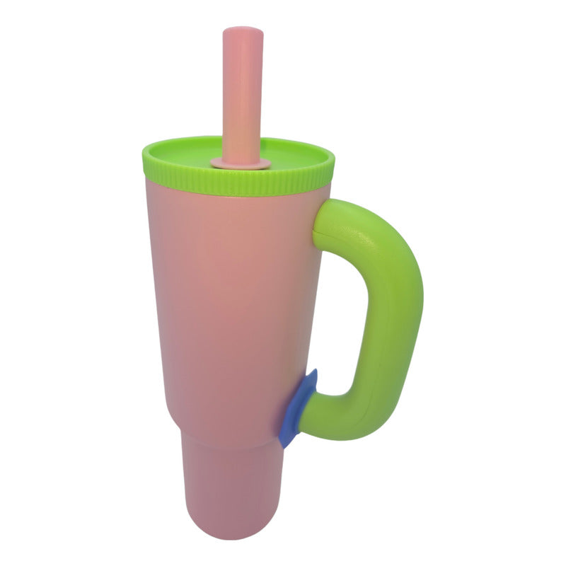 Vaso Termo Metal Acero Inoxidable 1000ml Capacidad Popote