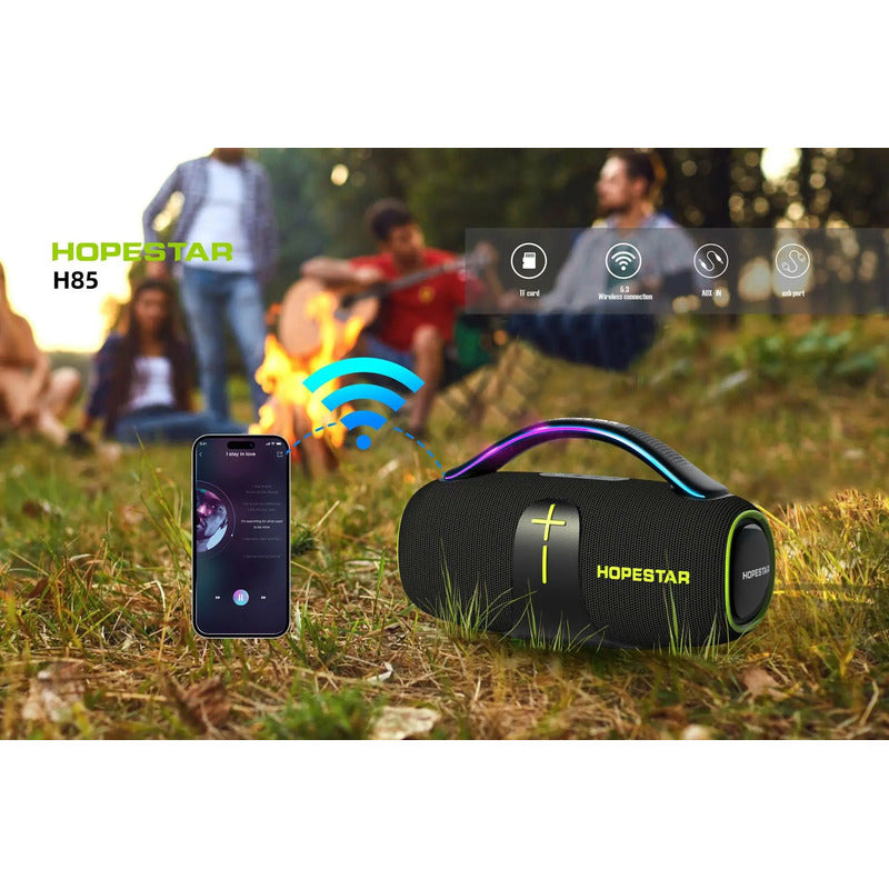 Bocina Portátil Bluetooth Hopestar H85 Con Ipx6 70w Negro