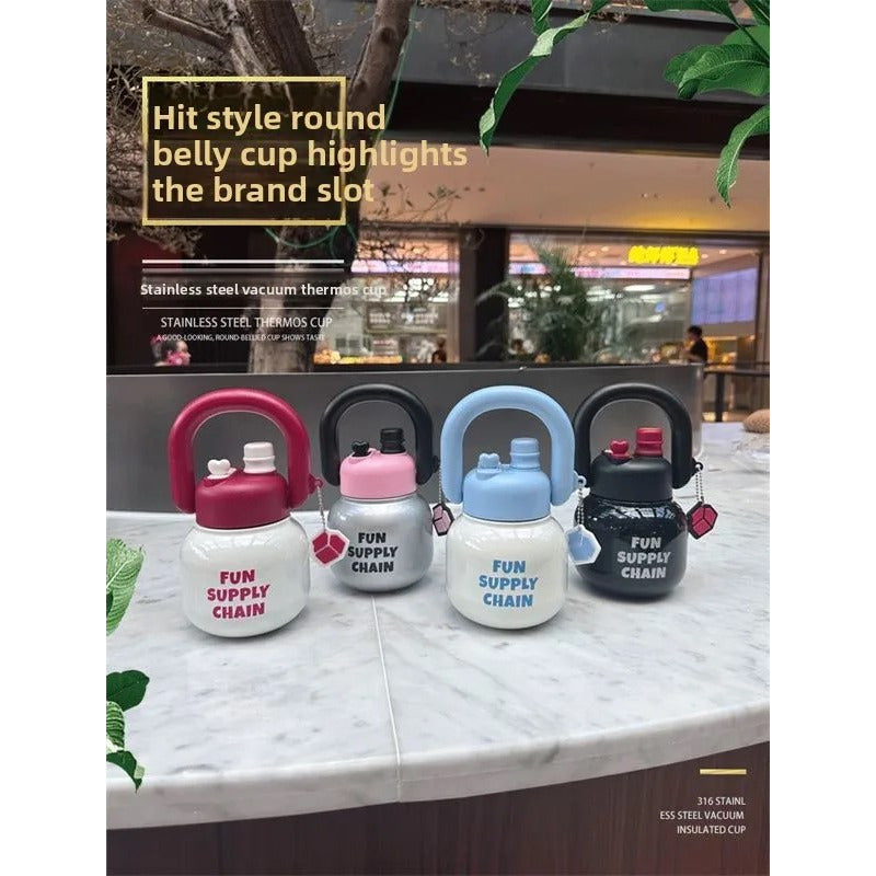 Vaso Termo Metal Acero Inoxidable 650ml Capacidad Popote