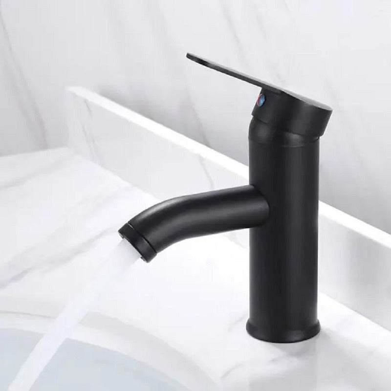 Grifo Monomando Mezclador Lavabo Grifo De Baño Negro Mate