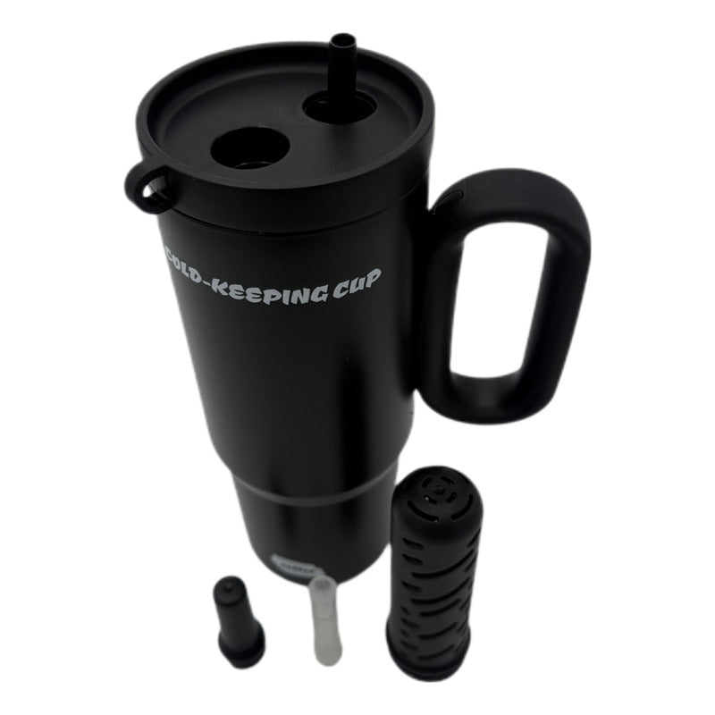Vaso Termo Metal Acero Inoxidable 750ml Capacidad Popote