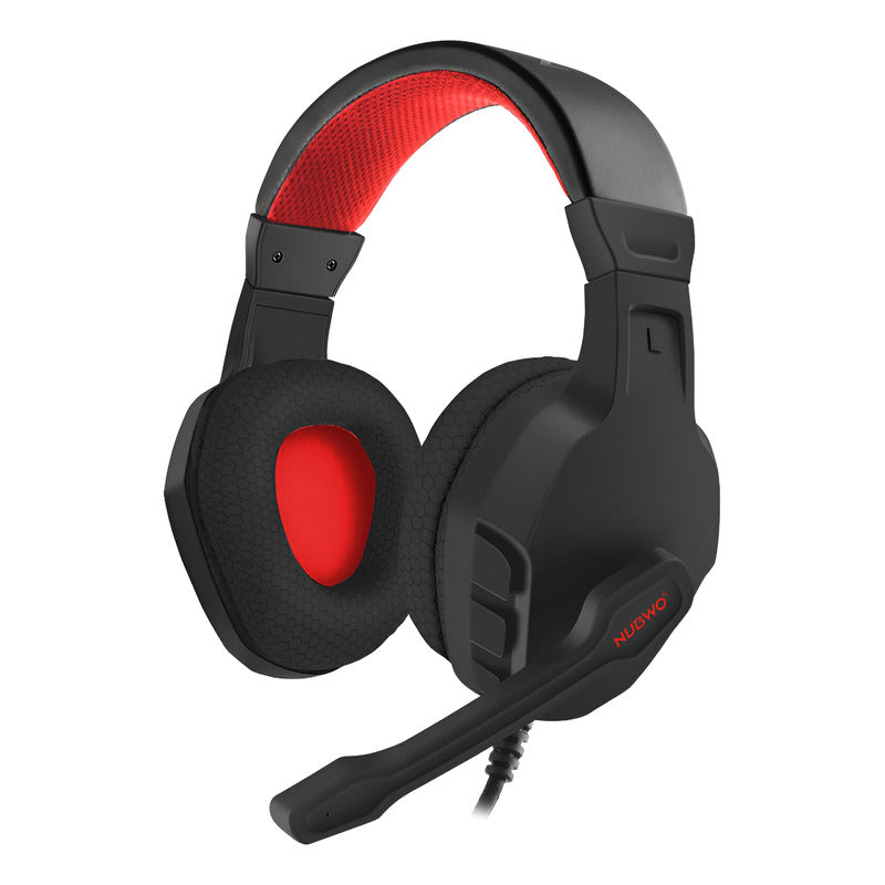 Audífonos Gamer Nubwo U3 3.5mm Game Headset Con Mic Negro/rojo