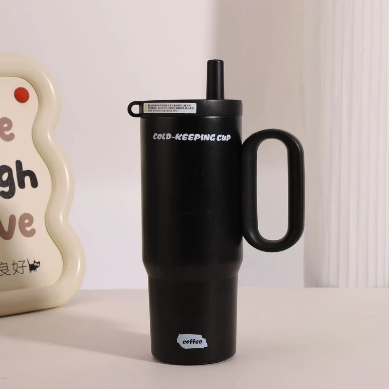 Vaso Termo Metal Acero Inoxidable 750ml Capacidad Popote