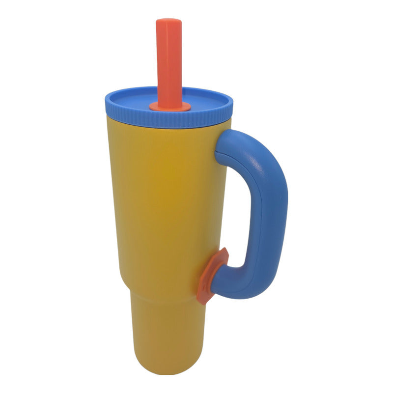 Vaso Termo Metal Acero Inoxidable 1000ml Capacidad Popote