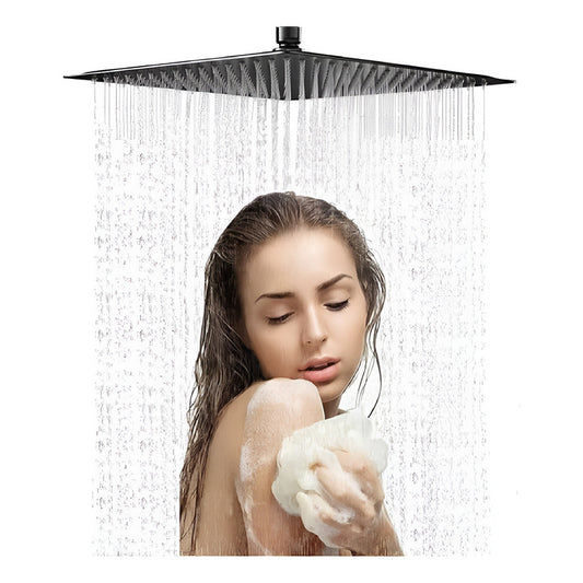 Regadera Cuadrada Tipo Lluvia En Acero Inoxidable 30cmx30cm