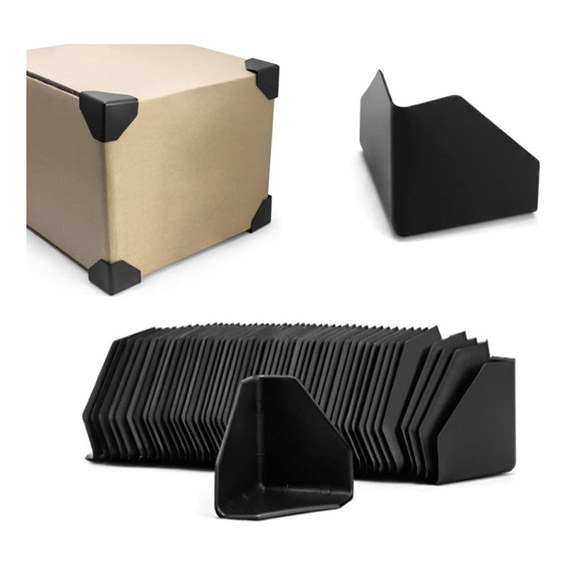 Protector De Esquinas Para Embalaje De Cartón 100 Piezas Negro