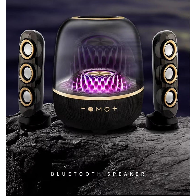 Bocina Portátil Lp97 2.1 Bt 5.4 4000mha Iluminacion Rgb