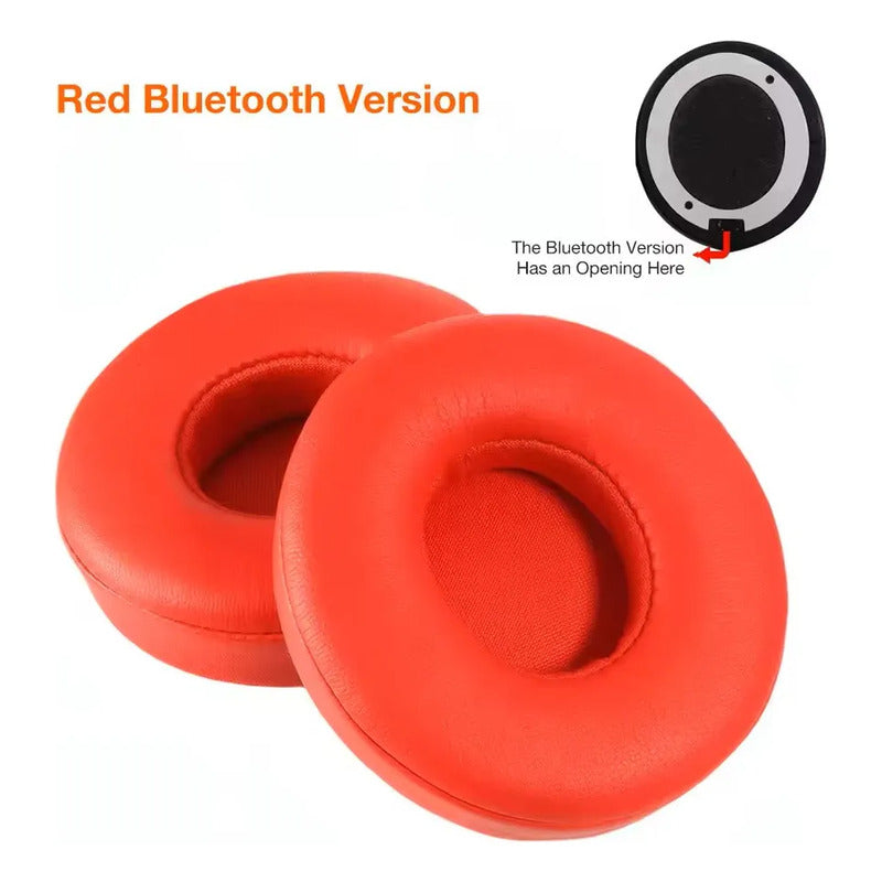 Almohadillas Repuesto Para Audifonos Beats Solo 2 3 Suaves Rojo