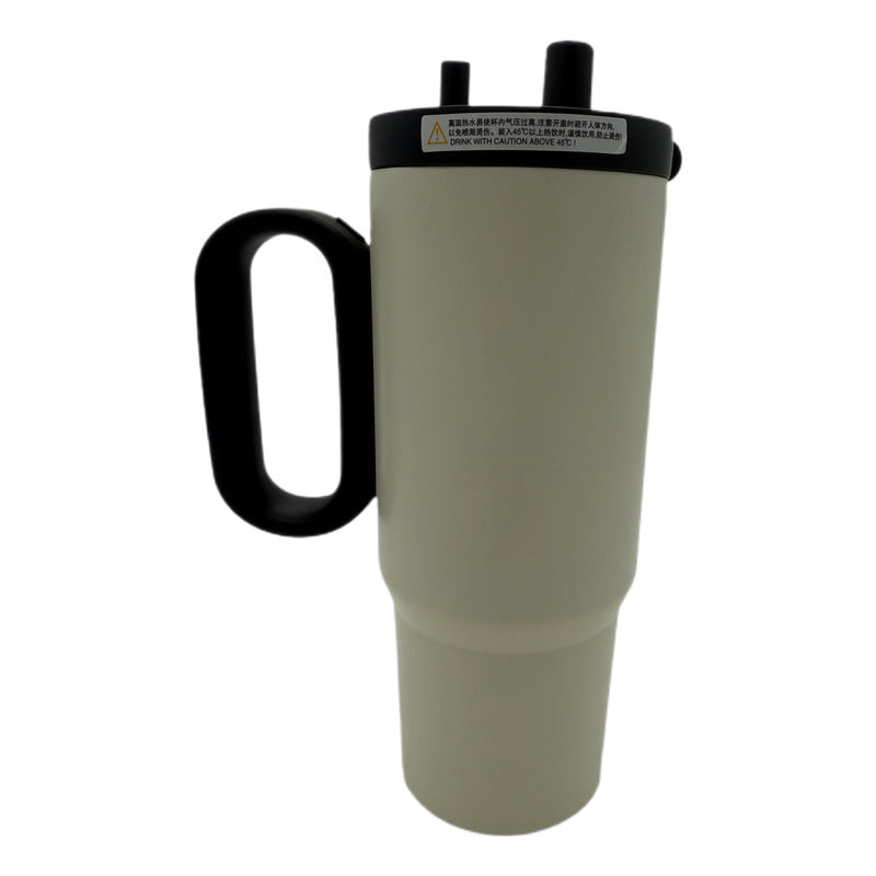 Vaso Termo Metal Acero Inoxidable 750ml Capacidad Popote