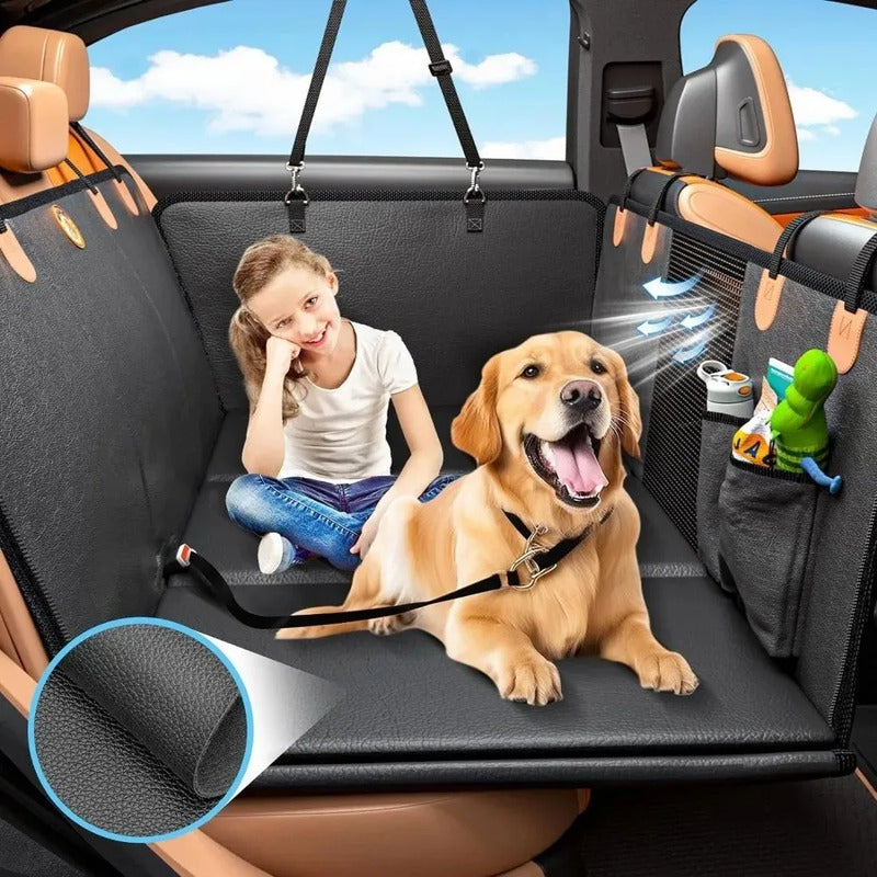 Protector Asiento Auto Perro Base Rígida Espacio Extra 40%