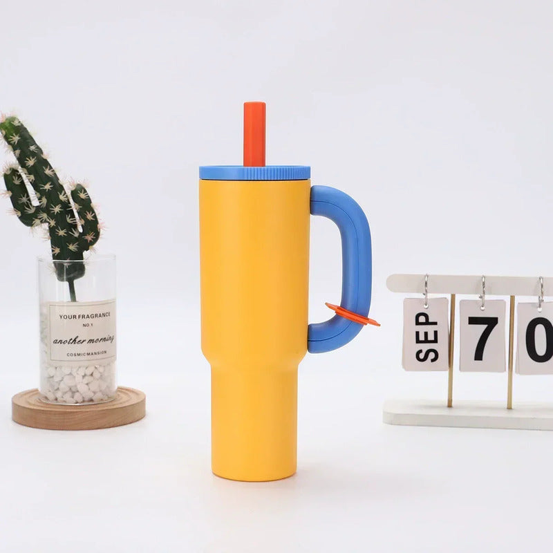 Vaso Termo Metal Acero Inoxidable 1000ml Capacidad Popote