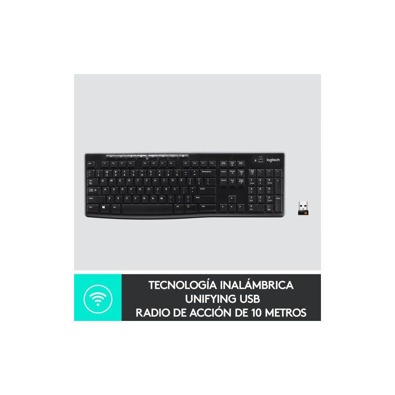 Logitech  Keyboard K270 Spanish, Black