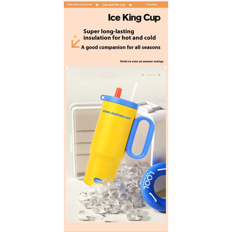 Vaso Termo Metal Acero Inoxidable 750ml Capacidad Popote