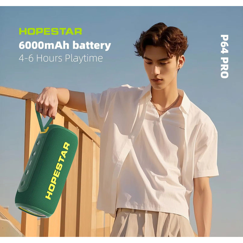 Bocina Bluetooth Portátil Hopestar P64 Pro Ipx6 6000mha