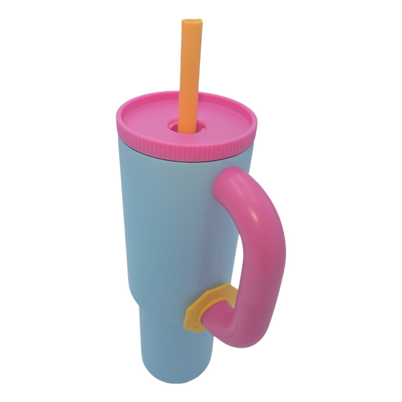 Vaso Termo Metal Acero Inoxidable 1000ml Capacidad Popote