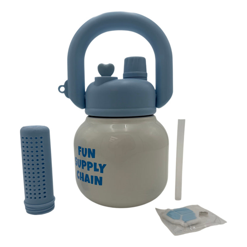 Vaso Termo Metal Acero Inoxidable 650ml Capacidad Popote