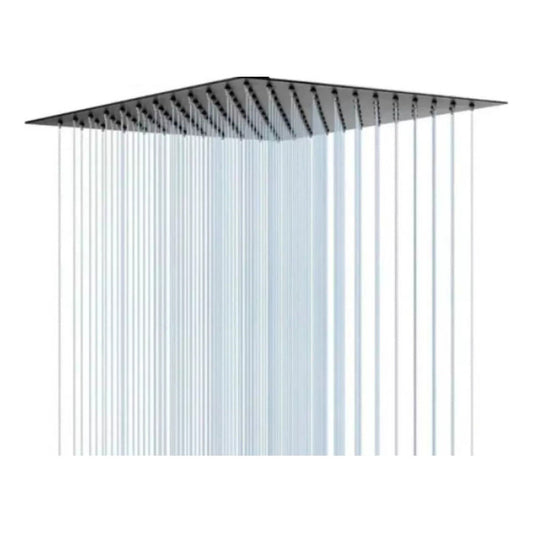Regadera Cuadrada 20 Cm Baño Negra Mate Oferta Promocion