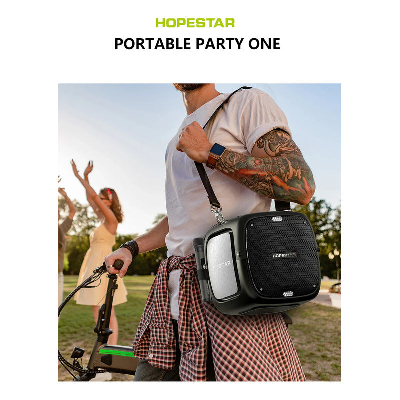 Party One Bluetooth Portátil Hopestar Luz Led Ipx6 Microfono