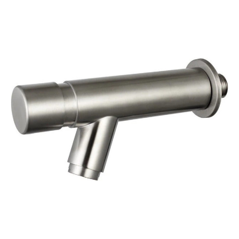 Llave Individual Para Lavabo De Presión A La Pared Silver