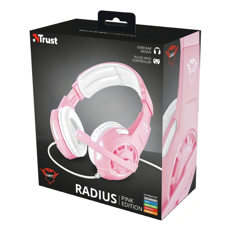 Auriculares Gamer Trust Gxt  Radius Gxt 310 Pink