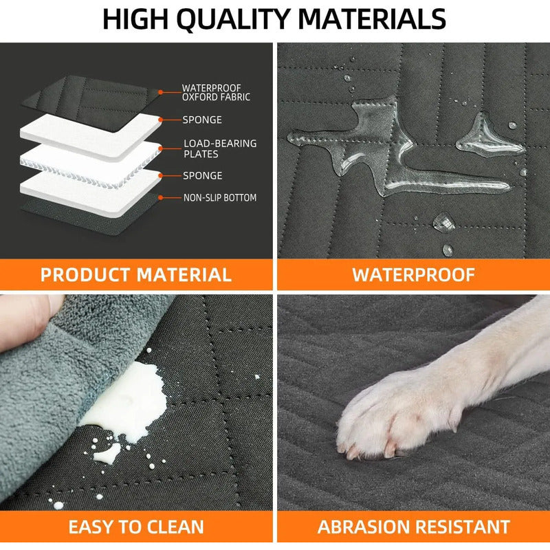 Protector Asiento Auto Perro Base Rígida Tipo Cama Con Bolsa