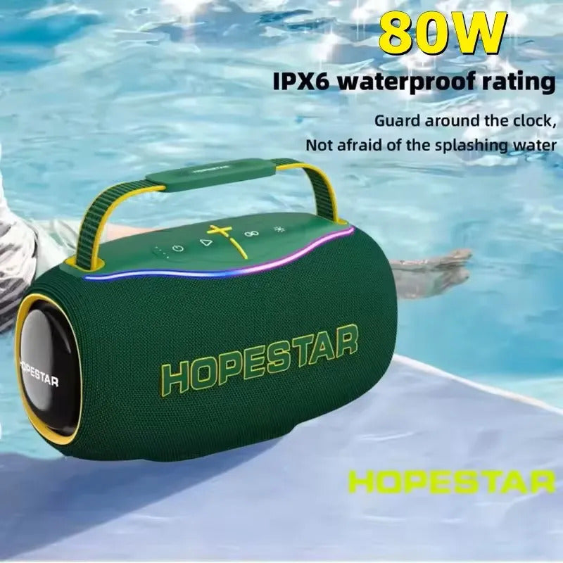 Bocina Bluetooth 5.3 Hopestar H80 80w Portátil Recargable Negro